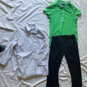 Lululemon leggings with two shirts